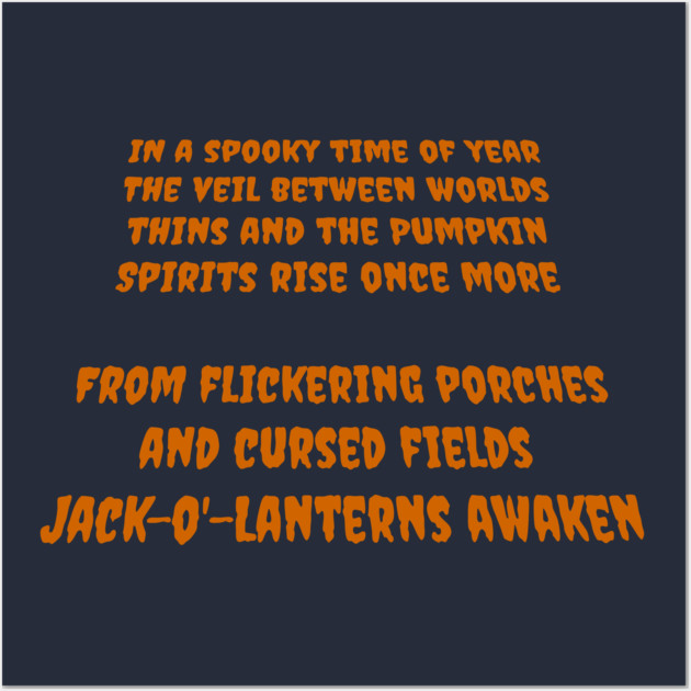 Jack-o'-Lantern Era – Spooky Halloween Text Art Wall Art by DonWillisJrArt