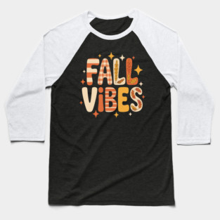 Fall Vibes Floral Fall Baseball T-Shirt
