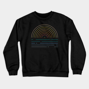Vintage Sunset Vinyl Colors Crewneck Sweatshirt