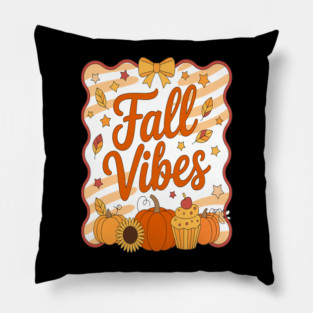 Fall Vibes Pumpkin Fall Pillow