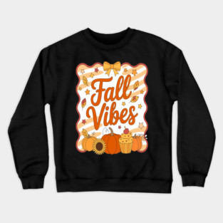 Fall Vibes Pumpkin Fall Crewneck Sweatshirt