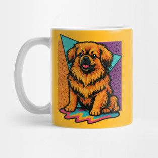 Retro 90s Tibetan Spaniel Vintage Dog Mug