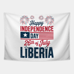 Happy Liberia Independence Day Tapestry