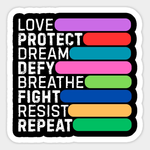 Love Defy Fight Resist Magnet by The WYLD Tribe