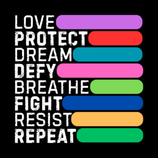Love Defy Fight Resist Sticker