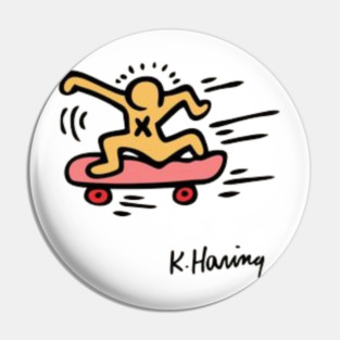 keith haring skateboard Pin