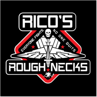 Rico's Roughnecks Logo Skull Knife Starship Troopers Posters and Art
