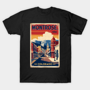 Montrose Colorado USA Vintage Poster Tourism Travel T-Shirt