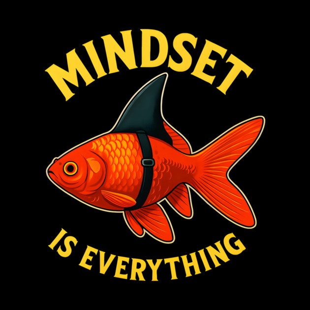 Mindset Motivational quote Cute Goldfish by logiamerch
