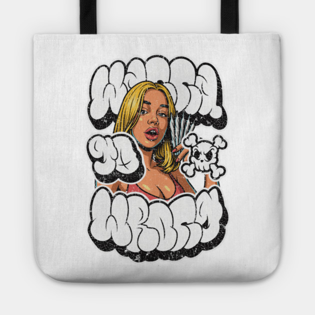 Wanna Go Wrong – Bad Girl Street Graffiti Tote by Wrongteeshirt