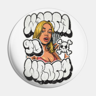 Wanna Go Wrong – Bad Girl Street Graffiti Pin