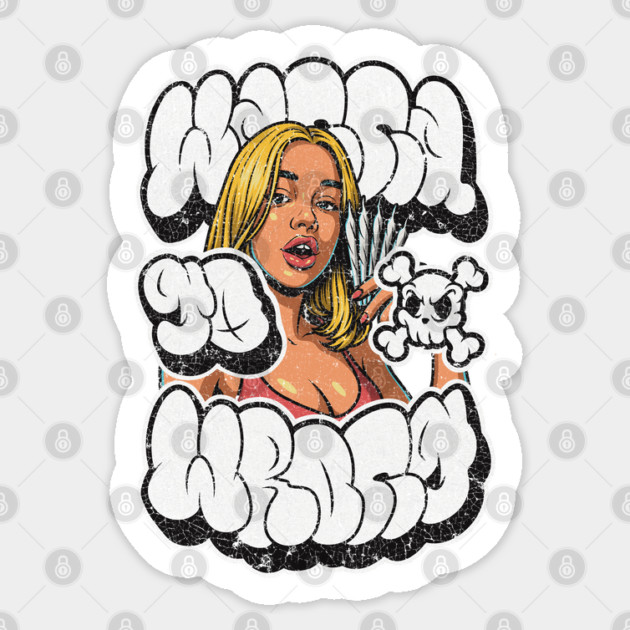 Wanna Go Wrong – Bad Girl Street Graffiti Sticker by Wrong