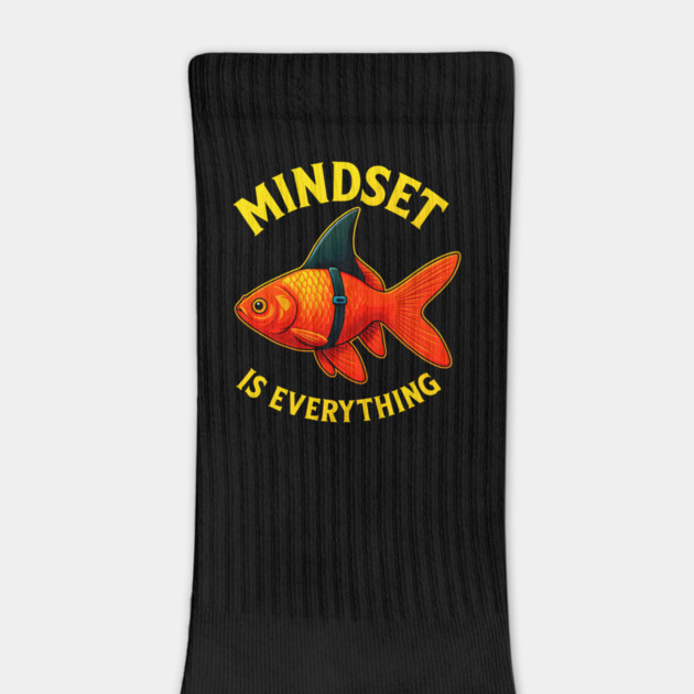 Mindset Motivational quote Cute Goldfish by logiamerch
