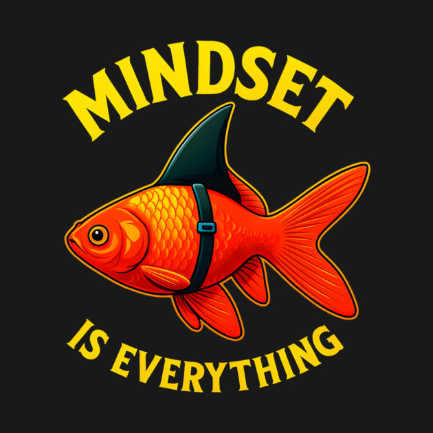 Mindset Motivational quote Cute Goldfish by logiamerch