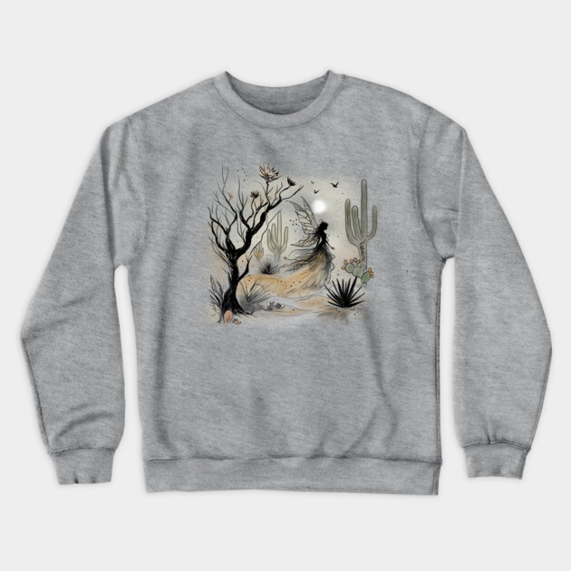 Desert Fairy Crewneck Sweatshirt by H. R. Sinclair