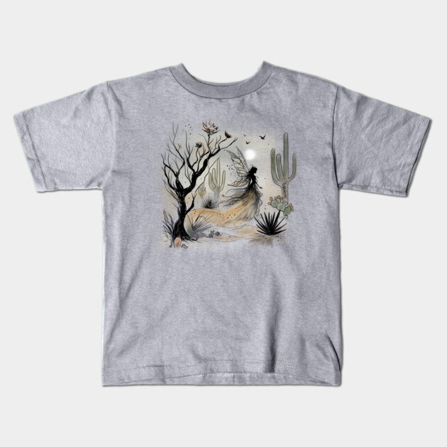Desert Fairy Kids T-Shirt by H. R. Sinclair