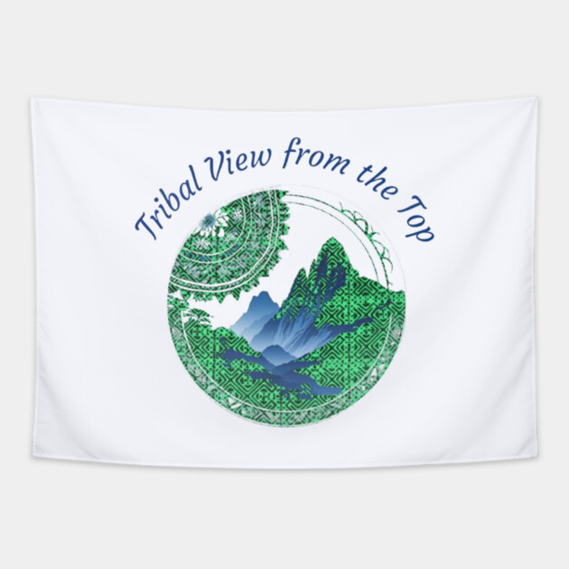 Tribal View from the Top Tapestry by Pimcolle