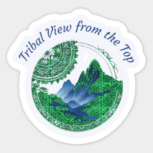 Tribal View from the Top Sticker