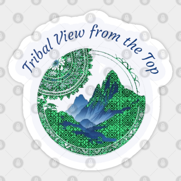 Tribal View from the Top Sticker by Pimcolle