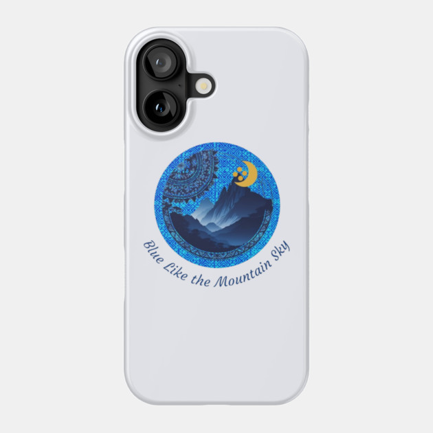 Blue Like the Mountain Sky Phone Case by Pimcolle
