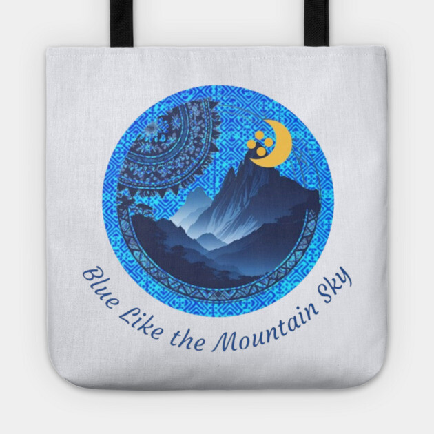 Blue Like the Mountain Sky Tote by Pimcolle