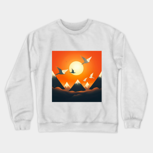 Twilight Flight – Hmong Mountains & Sky Crewneck Sweatshirt by Pimcolle