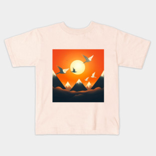 Twilight Flight – Hmong Mountains & Sky Kids T-Shirt