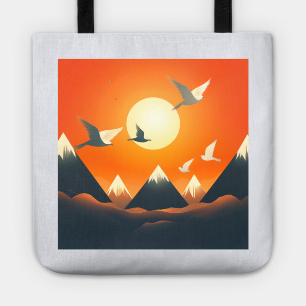 Twilight Flight – Hmong Mountains & Sky Tote by Pimcolle