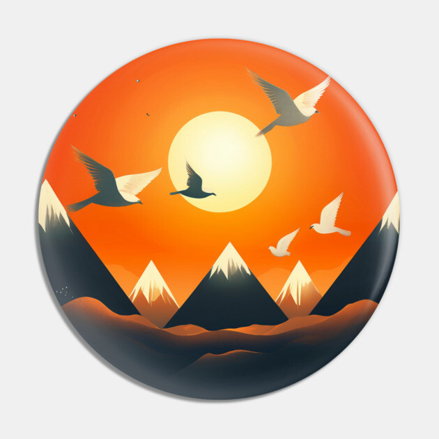 Twilight Flight – Hmong Mountains & Sky Pin by Pimcolle