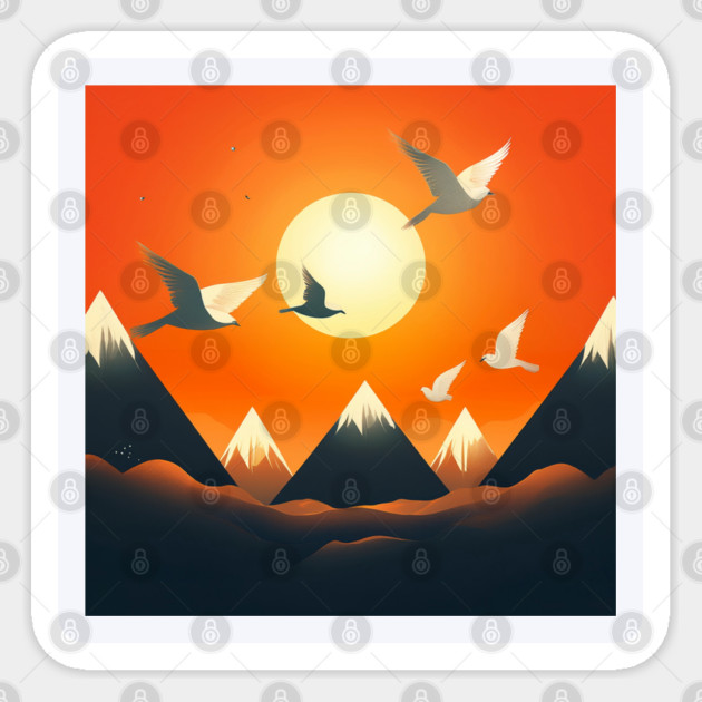 Twilight Flight – Hmong Mountains & Sky Sticker by Pimcolle