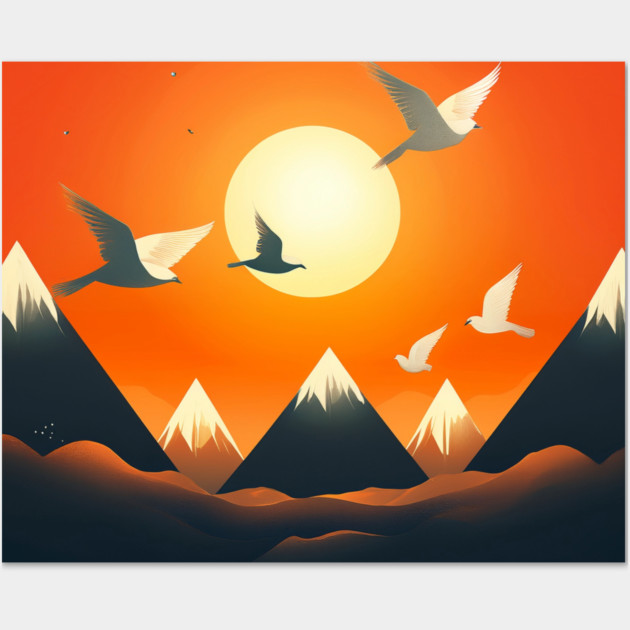 Twilight Flight – Hmong Mountains & Sky Wall Art by Pimcolle