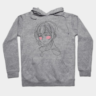 Woman Portrait Line Art Hoodie