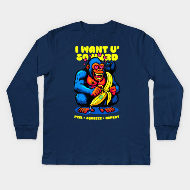 I WANT YOU SO HARD Kids Long Sleeve T-Shirt by Fabrik