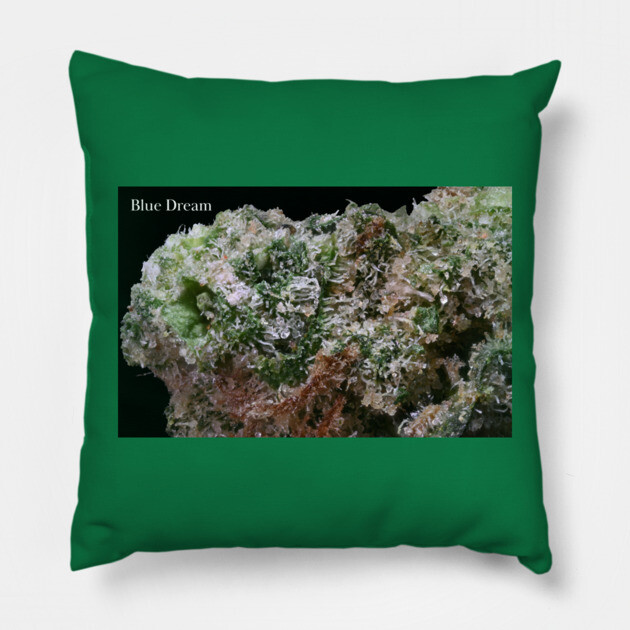 Blue Dream Macro - Weed Design Pillow by MrGreenGenes420