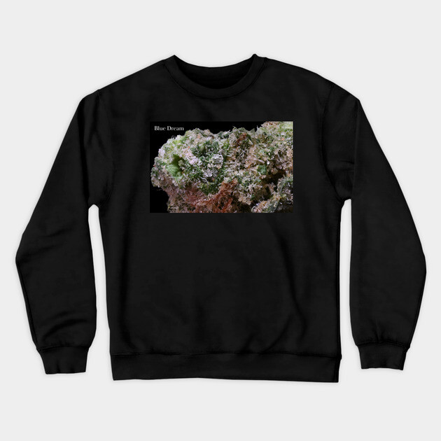 Blue Dream Macro - Weed Design Crewneck Sweatshirt by MrGreenGenes420