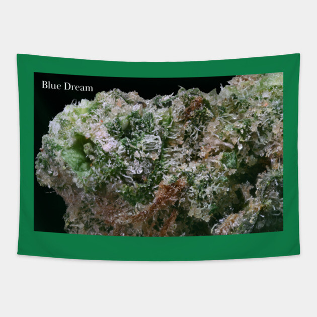 Blue Dream Macro - Weed Design Tapestry by MrGreenGenes420