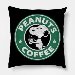 Snoopy Coffee Break Parody Emblem Vintage Shirt Pillow