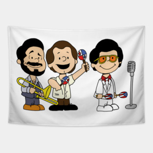 The hustlers of Salsa. Willie, Ruben & Hector. Tapestry