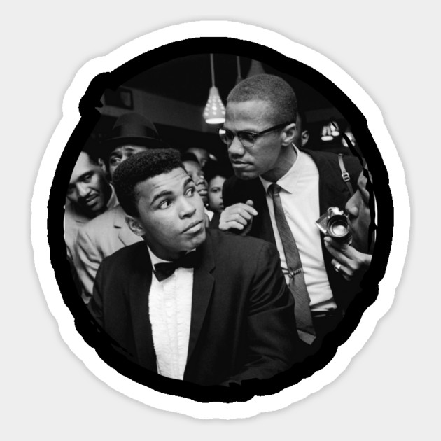 Malcom X and Muhammad Ali - Circle Magnet by UrbanLifeApparel