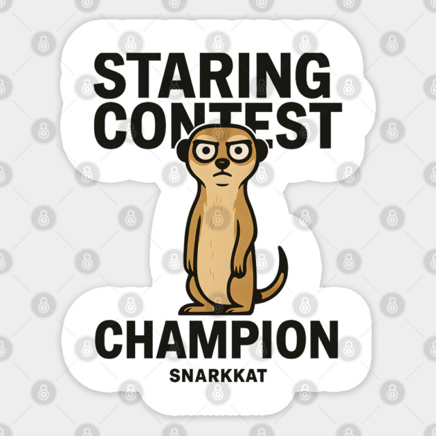 Staring Contest Champion Sticker by Eric's Store 6