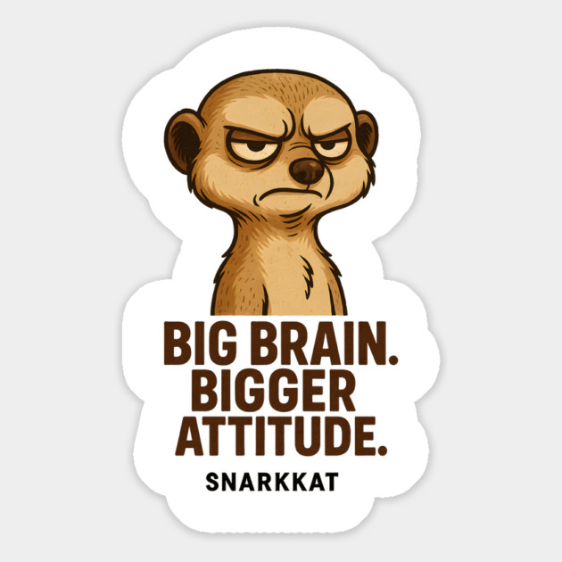 Big Brain. Bigger Attitude Magnet by Eric's Store 6
