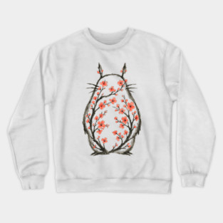 Forest spirit blossom Sumi e Crewneck Sweatshirt