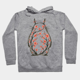 Forest spirit blossom Sumi e Hoodie
