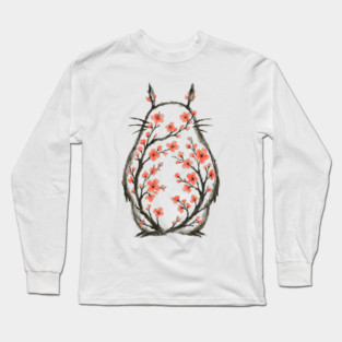 Forest spirit blossom Sumi e Long Sleeve T-Shirt