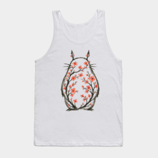 Forest spirit blossom Sumi e Tank Top
