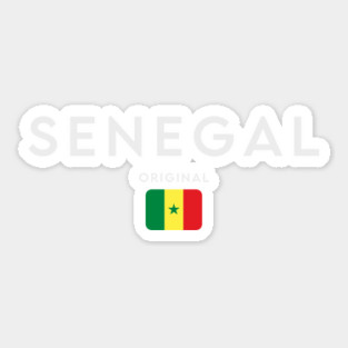 Senegal flag, senegalese flag Sticker