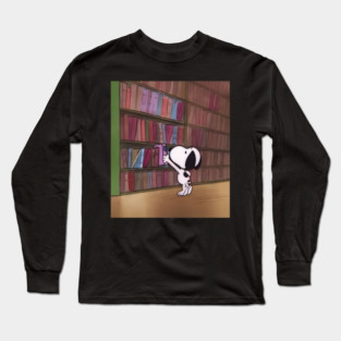 𝗦𝗻𝗼𝗼𝗽𝘆 finding a Book Long Sleeve T-Shirt