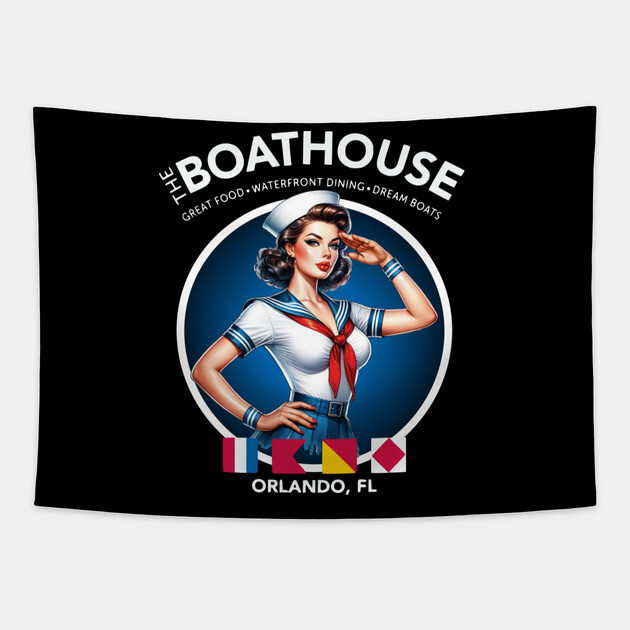 The Boat House Restaurant and Bar Orlando Florida Tapestry by Joaddo
