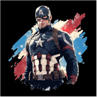 captain america Posters and Art
