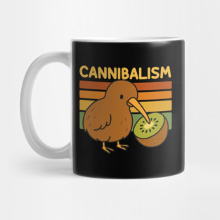 Bird Eating Kiwi Cannibalism Mug